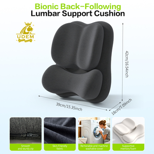<span class=keywords><strong>Coussin</strong></span> de soutien lombaire ergonomique double couche en mousse à mémoire de forme pour <span class=keywords><strong>chaise</strong></span> de bureau, <span class=keywords><strong>coussin</strong></span> de soutien <span class=keywords><strong>dorsal</strong></span> pour soulager les douleurs dorsales - Product Image 2