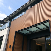 Panneau mural en WPC résistant aux UV pour l'extérieur, revêtement de façade en composite bois-plastique pour clôture de jardin