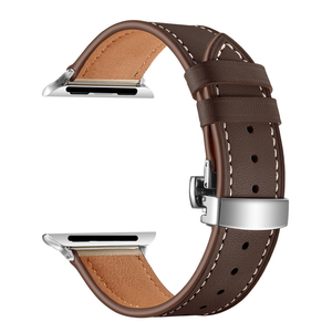 LeYi <span class=keywords><strong>Bracelet</strong></span> de remplacement à boucle en acier <span class=keywords><strong>Bracelet</strong></span> en <span class=keywords><strong>cuir</strong></span> véritable <span class=keywords><strong>Bracelet</strong></span> de montre pour iphone IWatch 8 9 <span class=keywords><strong>45mm</strong></span> 49mm <span class=keywords><strong>Bracelet</strong></span> - Product Image 2