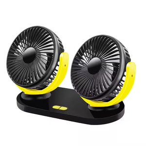Mini ventilateur de tableau de bord de voiture portable à double lame, réglage à 360 degrés, ventilateur de refroidissement USB multifonction avec base - Product Image 2