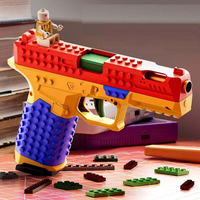 Jouet de construction personnalisé en blocs de tir, modèle 3D de pistolet, jouets de construction lancables