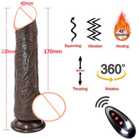 Vibromasseur réaliste pour femmes, télescopique, avec fonction de poussée, masseur du point G, télécommande, jouet sexuel pour adultes