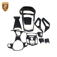 Accessoires de décoration de voiture Couverture de tableau de bord en fibre de carbone Garniture de porte intérieure pour Lamborghini Aventador Lp700