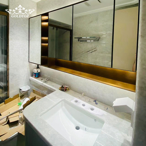 Dalles d'onyx blanc glacé africain GOLDTOP avec rétroéclairage, éclat naturel blanc neige, polies, affûtées, mates, pour mur d'accentuation de hall d'hôtel - Product Image 3