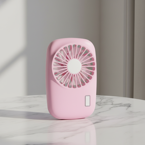 Competitive Price Class A Small <b>Cooler</b> Fan English Mini Desktop Fan Corrugated Box Mini Portable Pocket Fan - Product Image 1