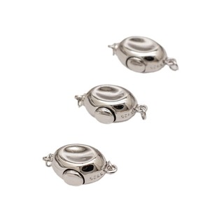S925 Sterling Silver Báo Chí loại phôi Clasp Vòng cổ ngọc trai kết thúc Clasp trang sức kết nối vật liệu tự làm phụ kiện bán buôn - Product Image 3