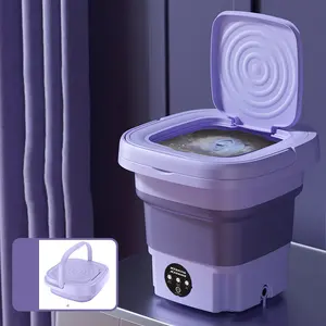 Elektrische Draagbare Mini Opvouwbare Wasmachine Baby Kleding Ondergoed Wasmachine En Droger