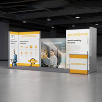 20x10ft Trade Show Light Box Système de stand d'exposition avec compteur d'affichage rétro-éclairé et EXPO SEG Fabric Lightbox Exhibit Stand