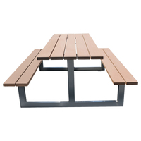 Table et chaises de patio d'extérieur banc