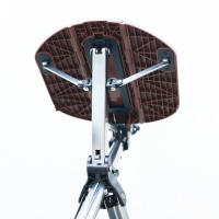 Tabouret de siège de bâton de marche pliant en aluminium léger Camping en plein air canne télescopique à trois jambes pour les personnes âgées handicapées
