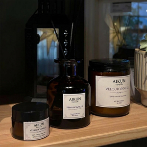 AIKUN Custom logo Packaging Minimalist Soy Wax Packing Box <b>Candles</b> Scented Luxury <b>Bulk</b> Diffuser and <b>Candle</b> Set - Product Image 1