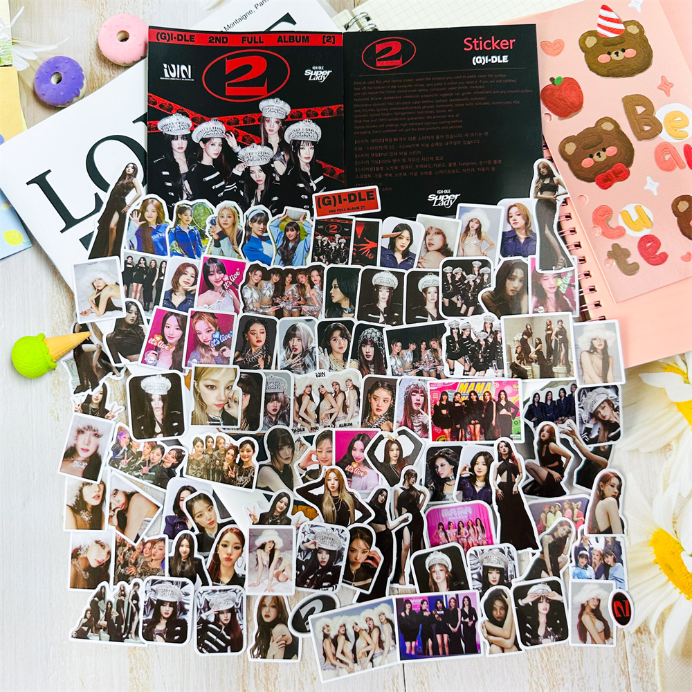 93Pcs KPOP GIDLE 2nd Album Super Lady Stickers MiYeon Soyeon YUQI