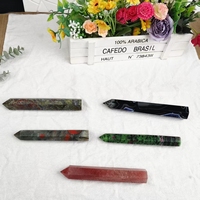 Vente en gros : Tour de cristal de guérison naturelle en agate et quartz, couleur vibrante, 15 cm de long, pour la méditation