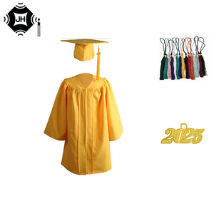 Uniforme <span class=keywords><strong>de</strong></span> Graduación Infantil con Birrete y Toga Mate para Escuela, Unisex, T/T, Tejido West Union 100% Poliéster Satinado - Product Image 1