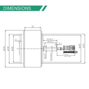 Nuevo motor de cubo Bibo Fulling de 15 N.m WS55L-15A110C-MGGA05 con eje de un solo lado y conmutación por escobillas para ruedas de robot - Product Image 3