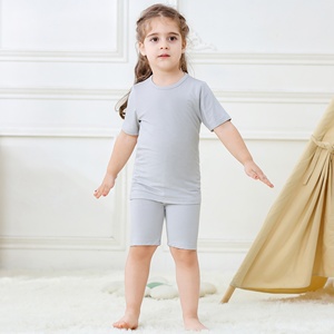 Conjunto de Verano Michley para Niños de 2 a 8 Años, Mono de Bambú de Color Sólido, Atuendo Elegante para Festivales, Regalo Creativo - Product Image 1