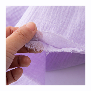 ผ้ามัสลินเนื้อเครปเนื้อนุ่ม 2 ชั้น สีพื้น ผ้าฝ้าย 100% สำหรับเด็ก - Product Image 6