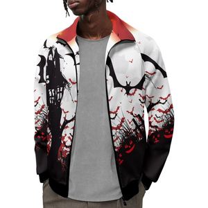 Giacche di Halloween da uomo con collo alto Raglan <span class=keywords><strong>felpa</strong></span> giacca nera Bat <span class=keywords><strong>Spider</strong></span> giacche da uomo cappotto a cerniera antivento alla moda cappotti - Product Image 3