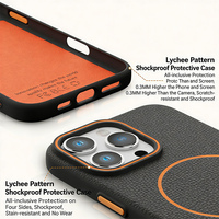 Étui de protection magnétique en cuir texturé litchi pour téléphones mobiles Samsung Galaxy S25 Ultra, S24 Plus, S26