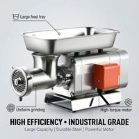 Hachoir à viande électrique automatique portable en acier inoxydable, multifonctionnel, mini, professionnel, pour restaurant et usage domestique