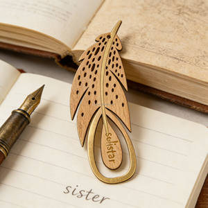 Marcapáginas de Madera Personalizados al por Mayor en Varios Estilos, Regalos Perfectos para Amantes de los Libros, Marcapáginas de Madera Cortados y Grabados con Láser - Product Image 1