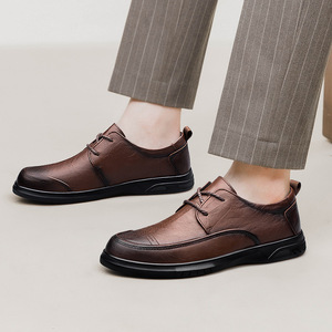 Zapatos de Hombre de Moda 2026, Transpirables, Estilo Británico, de Cuero Genuino Suave, Zapatos Casuales para Hombre, Venta al Por Mayor - Product Image 4