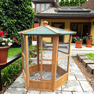 Sdb004 Hoge Kwaliteit Draagbare Vogelkooi Kleine Middelgrote Dieren Drager Gemaakt Van Hout Boxed Groothandel Kleine Vogel Huizen - Product Image 2