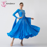 B-23160 personnalisé nouvelle robe de danse de salon standard international robes de danse de salon en soie perlée de haute qualité à vendre