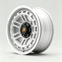 SRD Geschmiedete Aluminium-Offroad-Felgen 15-20 Zoll Auto 6x139,7 Weiße Beadlock Mehrspeichen-Räder für Jeep Wrangler Toyota Land Cruiser