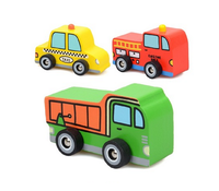 Jouet de voiture miniature en bambou et bois écologique pour enfants, avec son personnalisé, pour enfants