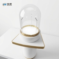 Comptoir de présentation de bijoux en verre de luxe pour centre commercial avec éclairage LED, vitrine à bijoux verrouillable