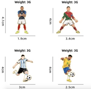 Fantastico Distintivo e Emblema da Collezione in Metallo Smaltato 3D Personalizzato con Personaggi dei Cartoni Animati, a tema Superstar del Calcio 2026: Kylian Mbappé e Cristiano <span class=keywords><strong>Ronaldo</strong></span> - Product Image 5