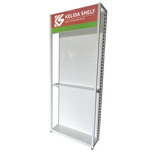 Soporte de exhibición de tablero de clavijas de metal reforzado con panel publicitario para herramientas <span class=keywords><strong>y</strong></span> accesorios Estante de exhibición minorista para <span class=keywords><strong>ferretería</strong></span> - Product Image 1