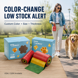 OEM ODM Eco-Friendly Durable Waterproof Moderate Odor Control & Cartoon Style Bio <b>Compostable</b> Reusable Dog Poop <b>Bags</b> - Product Image 1
