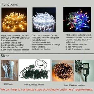 Tùy chỉnh PVC LED <span class=keywords><strong>String</strong></span> ánh sáng 110V/220V trang trí vật liệu đồng với ấm trắng Trắng Đỏ Hồng tím màu vàng màu sắc - Product Image 6