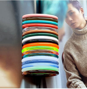 ชุดกำไลข้อมือลายหินอ่อนหลากสีแบบขายส่ง กำไลอะคริลิค DIY แบบซ้อนได้ เครื่องประดับสำหรับผู้หญิง - Product Image 6