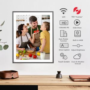 Cadre <span class=keywords><strong>photo</strong></span> numérique NO 1 Frameo, fabrication de qualité supérieure, 19 pouces, format 4:3, ratio d'or, montage mural, stockage 64 Go, cloud, wifi - Product Image 3