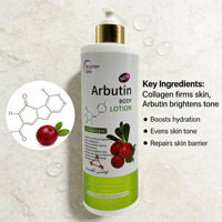 Lotion corporelle éclaircissante naturelle pour femmes à l'alpha-arbutine, au collagène, à la vitamine E et à l'acide hyaluronique, anti-taches brunes et hydratante