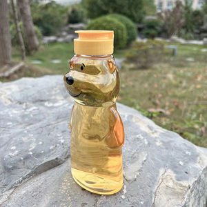 Bouteilles de miel en forme d'ours mignonnes de qualité <span class=keywords><strong>alimentaire</strong></span> 8 oz 16 oz, contenants en <span class=keywords><strong>plastique</strong></span> PET transparent de 250g 500g avec bouchon à clapet jaune - Product Image 6