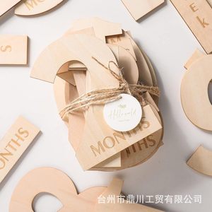 In-stock wooden <b>milestone</b> digital monthly <b>cards</b> for baby's growth, photo props, and birthday decorations. - Product Image 4