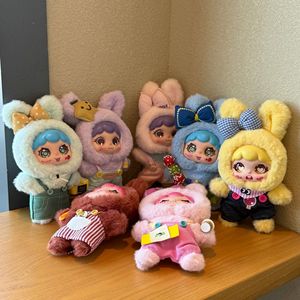 Bambola in vinile di peluche da 18 cm, serie animali carini con cappuccio, giocattolo da collezione, portachiavi alla moda, ciondolo con costume da animale, da collezione - Product Image 1