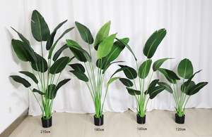 Faux aureca palmier vert Monstera bonsaï en plastique, fausses plantes d'olive artificielles pour la décoration intérieure et extérieure de la maison - Product Image 2