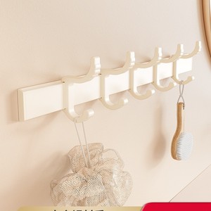 Modern Aluminum Wall-Mounted Holeless Toilet Towel Rack with Durable <b>Storage</b> Hooks for <b>Bath</b> Towels - Product Image 3