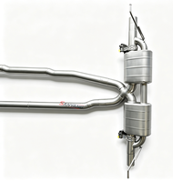 Système d'échappement avec valves pour Porsche Cayenne 957 958 958.1 958.2 3.0T 3.6L 4.8L Turbo Tuning, tuyau d'échappement Catback compatible avec les diffuseurs OEM
