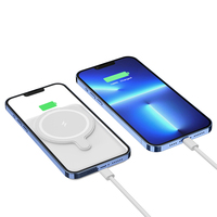 Vente de gros Batterie externe magnétique pliable avec support intégré et chargement sans fil