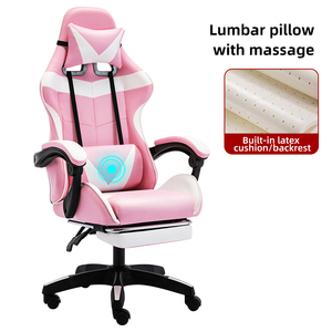 <span class=keywords><strong>Silla</strong></span> Gamer Ergonómica de Estilo Moderno, Giratoria, Reclinable, de Cuero PVC, con Elevación Alta, Masaje, Base de Madera y Hierro - Product Image 4
