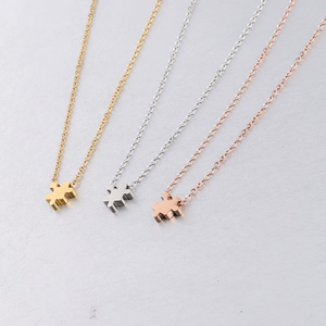 <span class=keywords><strong>Collana</strong></span> Creativa in Acciaio Inossidabile <span class=keywords><strong>con</strong></span> Puzzle Componibili per Coppie, Ciondolo a Puzzle Quadrato Piccolo Incisionabile <span class=keywords><strong>con</strong></span> Lettere, Collane alla Moda per <span class=keywords><strong>Donna</strong></span> - Product Image 2