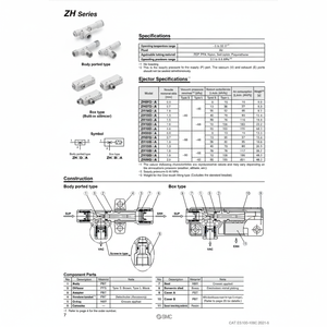 Éjecteur de vide ZH10DSA-N01-N01-N01 de composants industriels pneumatiques SMC - Product Image 1