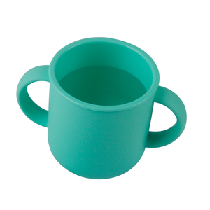 Tasse à boire pour bébé en silicone colorée, certifiée sans BPA, à double anse, de qualité alimentaire, incassable, la moins chère - Product Image 3