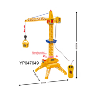 Grue à tour télécommandée rotative à 360 degrés, en plastique technique, avec télécommande électrique, chargeur, 2 canaux, échelle 1:20